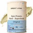 Πρωτεϊνες & Superfoods με βάση τα φυτά, πρωτότυπη, μη αρωματισμένη σκόνη, Vegan, μη γαλακτοκομικά, μη ΓΤΟ, Χωρίς γλουτένη, Χωρίς ζάχαρη, τέλειο μείγμα ποτών κετο (2 lb)