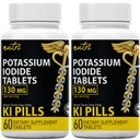 Ενώσεις της φύσης Ιωδιούχα δισκία καλίου 130 mg (πακέτο των 2) - (120 δισκία) ΛΗΞΗ 10/2032 - χάπια Ki - Yoduro de potasio
