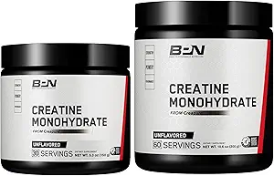 BARE PERFORMANCE NUTRITION, BPN Pure Creatine Monohydrate Powder by Creapure 2PACK, 5g of Creatine per Serving, Unflavored Creatine Powder, 90 Servings Total
