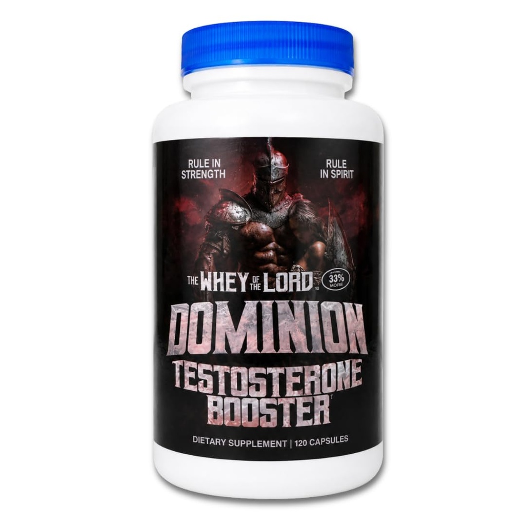 Dominion Testosterone Booster Capsules, Natural, Strength, Hormone Support, Muscle Power Recovery