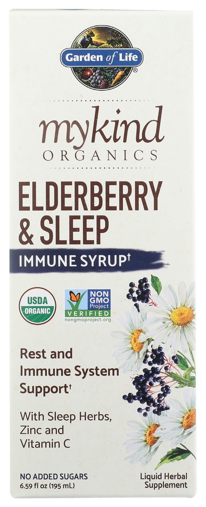 Garden Of Life, Syrup Immune Elderberry and Sleep Organic, 6.59 Fl Oz
