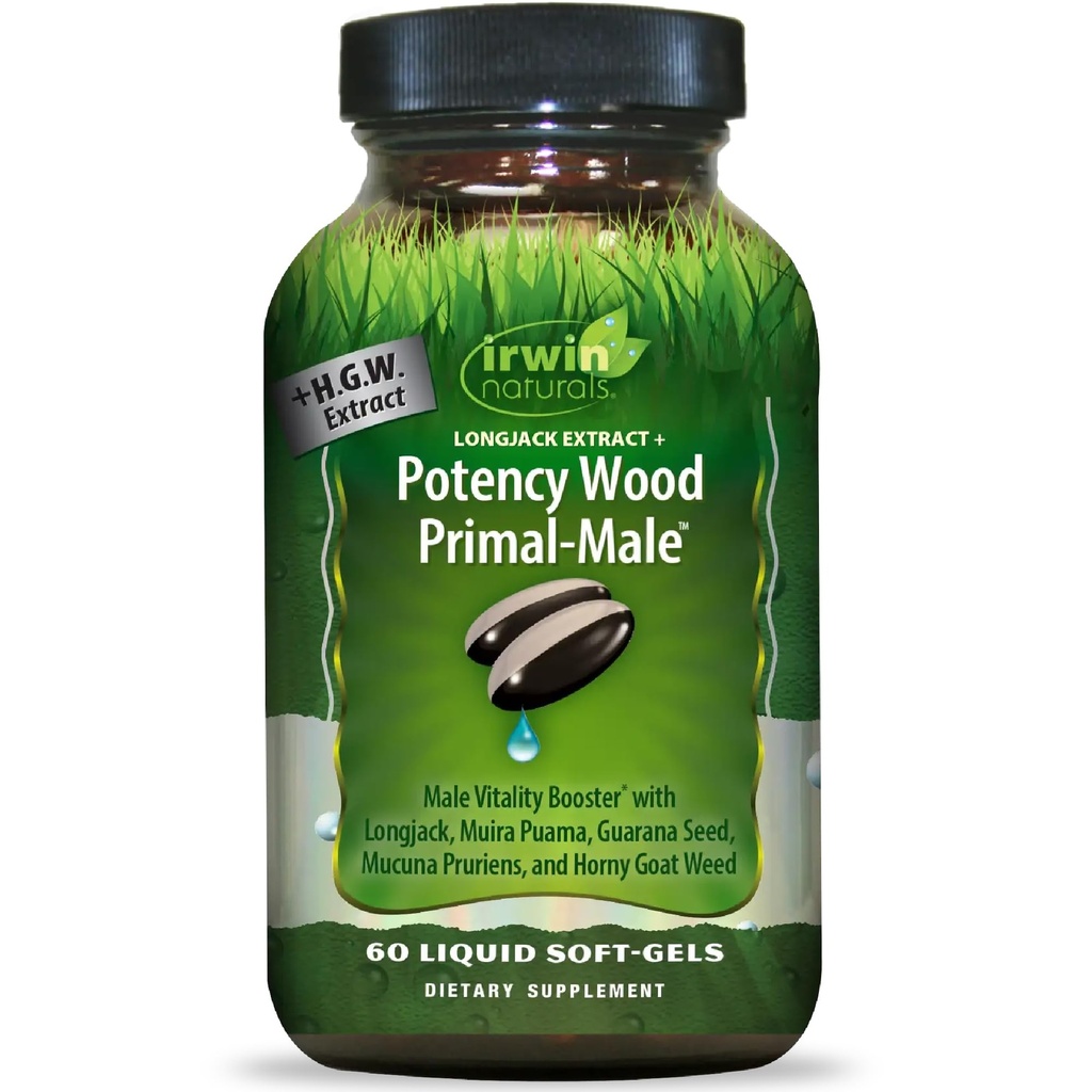 Irwin Naturals Longjack Extract Potency Wood Primal-Male 60ct