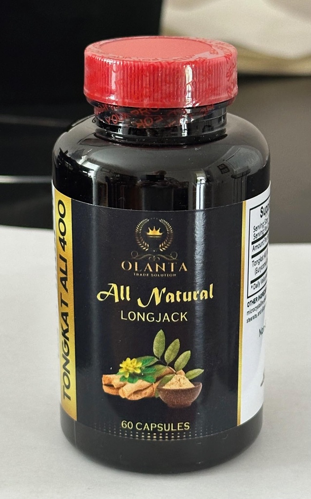 Longjack Tongkat Ali for Men – Naturally Sourced Root Extract for Everyday Use - Active Lifestyle Supplement - Herbal Energy Support Supplement 60 Count - 1 Bottle 60 Capsules