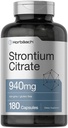 Horbäach Strontium Citrate 940 mg | 180 Capsules | Non-GMO & Gluten Free Supplement