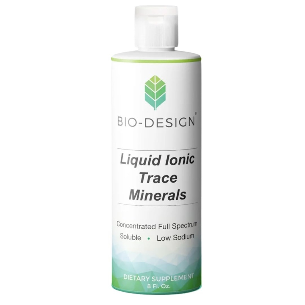 Liquid Ionic Trace Minerals - Concentrated Full-Spectrum Minerals -Naturally Low Sodium, Superior Absorption & Bioavailability - 8oz Fl Oz.