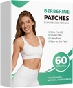 Berberine Patches for Women & Men, Advanced Natural Formula with L-Glutamine, Cinnamon & Pomegranate, 60 Count (1-Pack)