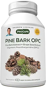 ANDREW LESSMAN Pine Bark OPC Anti-Oxidant Extracts 30 Κάψουλες - Υποστηρίζει τους ιστούς και τα συστήματα οργάνων για την εξουδετέρωση Damaging Free-Radicals, Proanthocyanidins, Ισχυρό Αντιοξειδωτικό, Δεν Πρόσθετα
