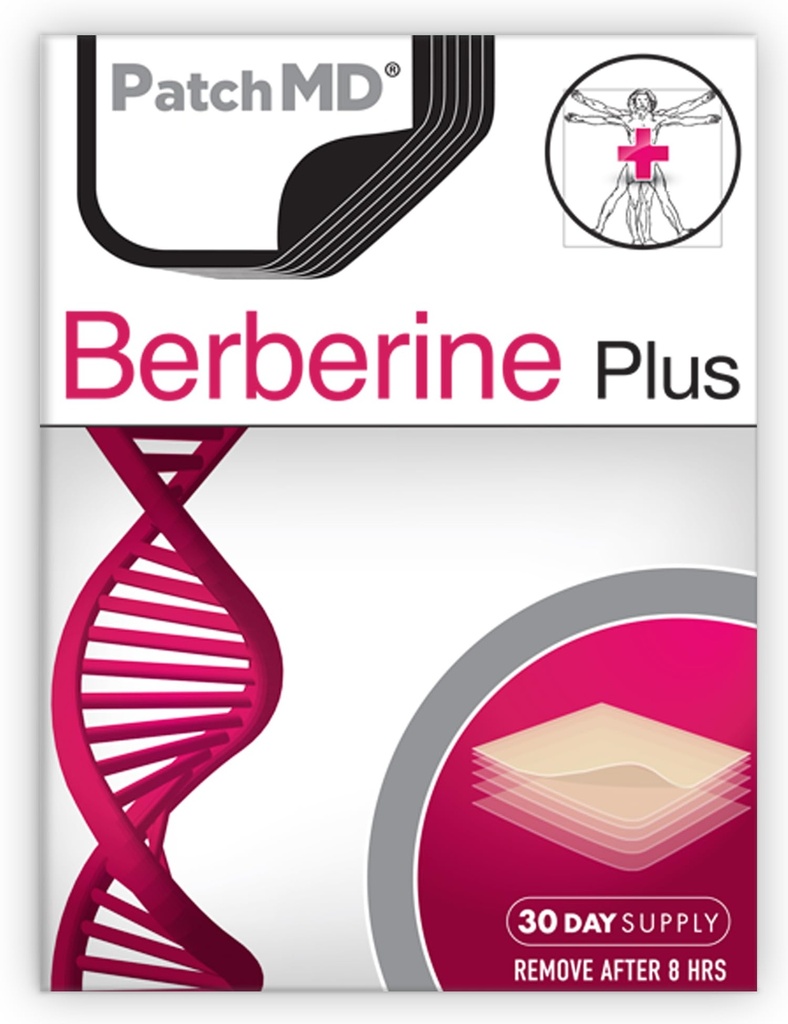 PatchMD Berberine Patches for Women & Men with Green Tea, Pomegranate & Fucoxanthin - 30 Day Supply