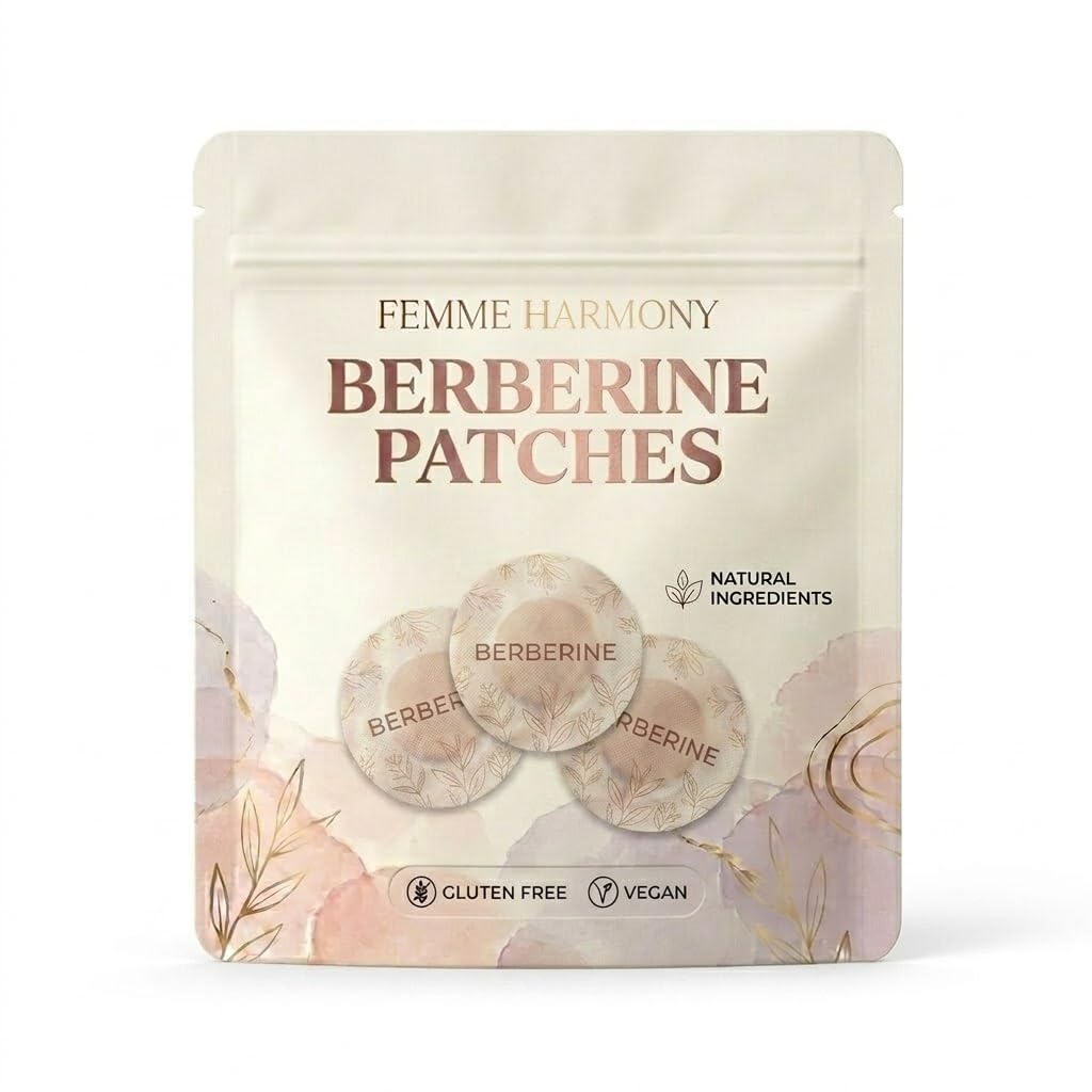 Berberine Patches 30 Count - Premium Daily, Wholesome Natural Formula, Parches de Berberina for Women and Men