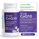 NatureCity True-CoQ10 Ubiquinol 100mg Υψηλή απορροφώμενη και Stablised Kaneka QH CoQ10 Heart, Brain and Cellular Energy Supplement - (30 μαλακά γέλη) Ενεργό CoQ10 ως Ubiquinol