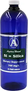 Συμπληρώματα Silica από την Angstrom Minerals - Υγρό ιωνικό μεταλλικό νερό Silica 32oz 700ppm