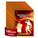 KONGDY 100PCS Ginger Capsaicin Patches, Hot Capsicum Relief Patch(50 Pack)