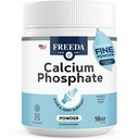 Freeda Phosphate Ασβέστιο σε σκόνη – Kosher Mineral Supplement for Bone & Joint Health in Men, Women, Dogs & Cats – Οστική δύναμη σε σκόνη με ασβέστιο και φώσφορο – Χωρίς βιταμίνη D – Made in USA, 16oz