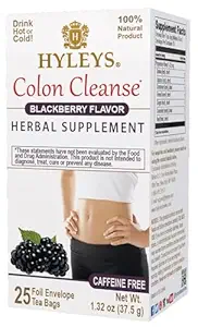 HYLEYS Cleanse Colon Τσάι BlackBerry Γεύση - 25 Τσάι Τσάι Τσάι Τσάι (1 πακέτο)