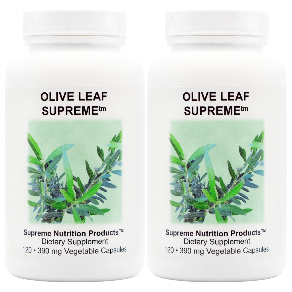 Supreme Nutrition Olive Leaf Supreme, 120 Pure Olive Leaf Vegetarian Capsules (Pack of 2)