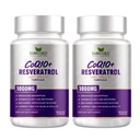CoQ10 Powerful Antioxidant (Capsules Coq10+Resveratrol) (Pack of 2)