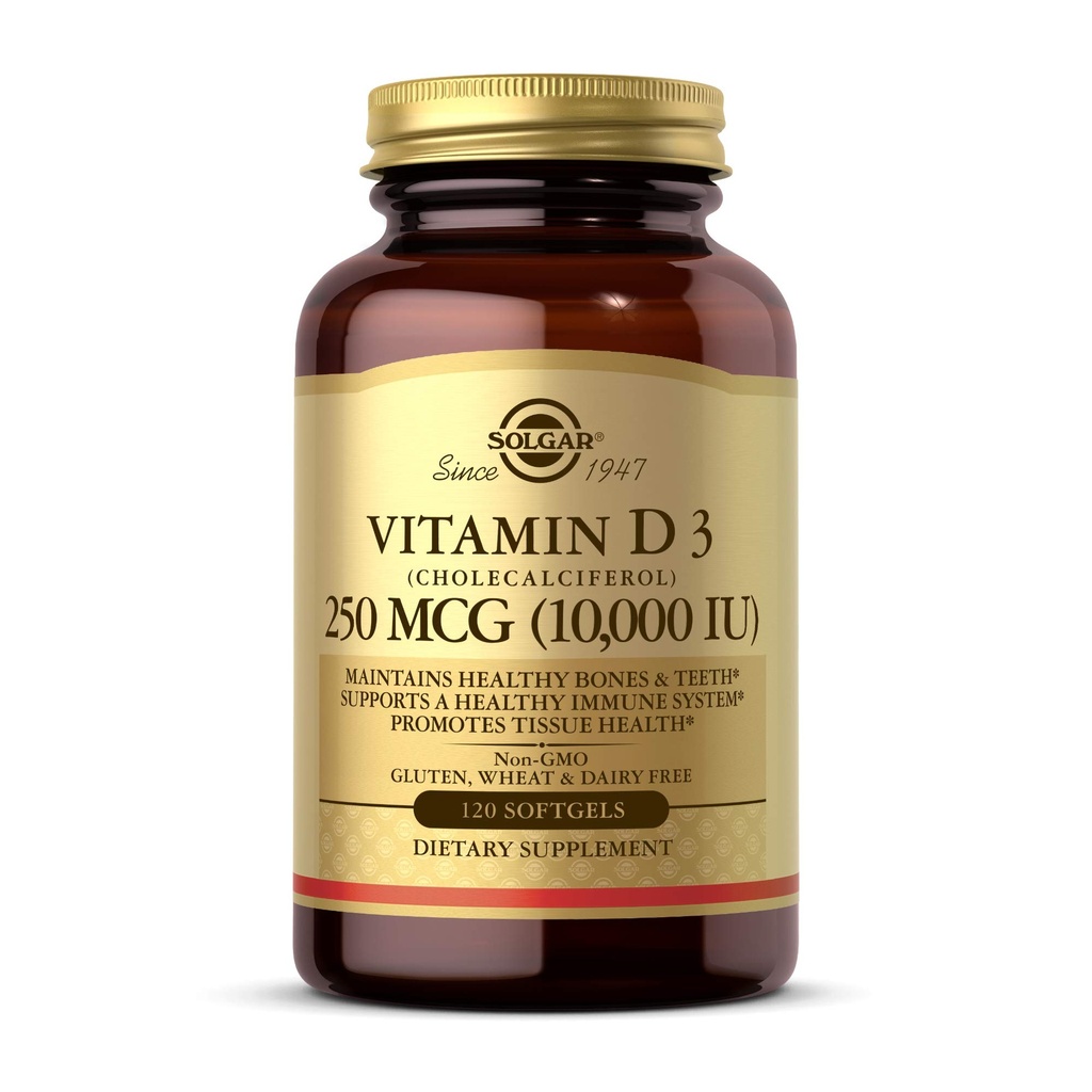 Solgar Vitamin D3 (Cholecalciferol) 10,000IU 120 Softgel
