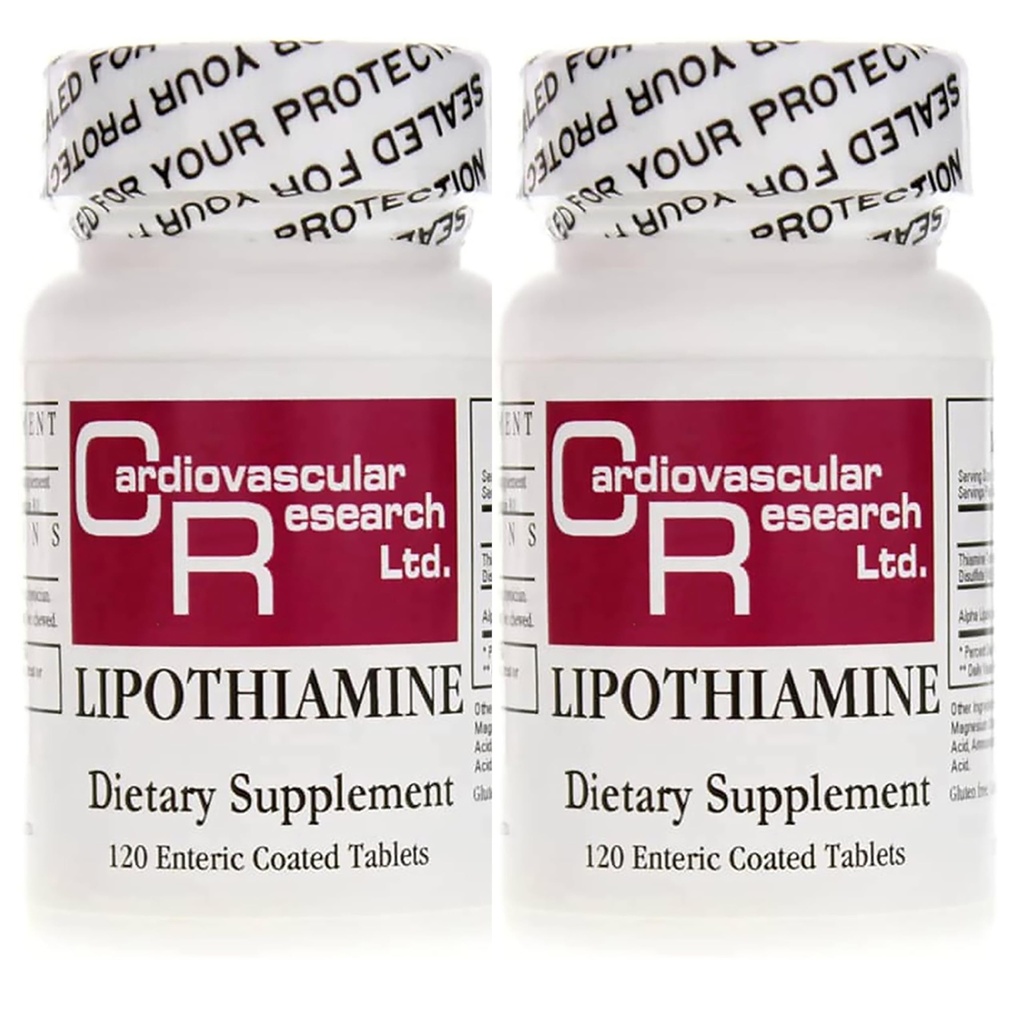 Cardiovascular Research Lipothiamine Vitamin B1 with Alpha-Lipoic Acid Tamper Resistant Tearstrip Shipping Box 240 Count