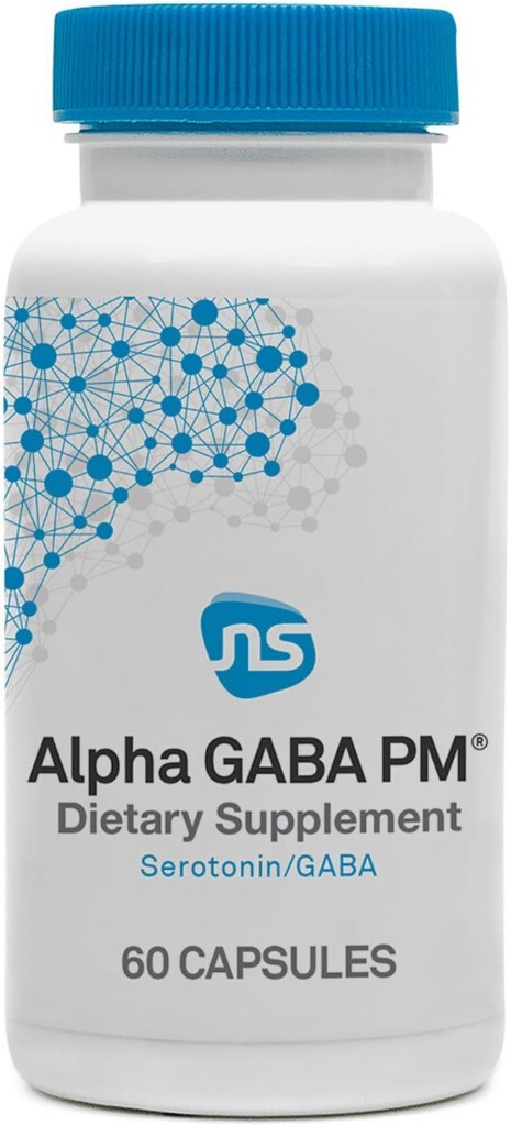 NeuroScience GABA PM Calm Sleep Aid for Adults - 400mg L Theanine Supplement with 5 HTP for Brain Support & Magnesium for Sleep - Soothe an Overactive Mind & Racing Thoughts (60 Κάψουλες)