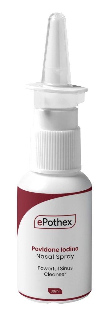 1% Povidone Iodine Nasal Spray - Ισχυρό Nasal Cleanser & Sinus Protection - Μειώστε την έκθεση σε αερομεταφερόμενες μολύνσεις - Travel Friendly - 30ml