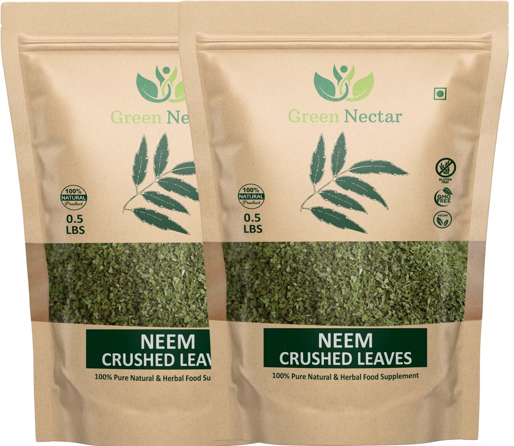 Neem Leaf 8 Oz | 100% Natural Detox Tea | Crushed Leaves (8 Oz - 2 pack)