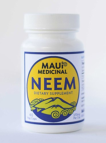 NEEM Leaf 90 Veggie Capsules - 450mg per Capsule *Certified Organically Grown*
