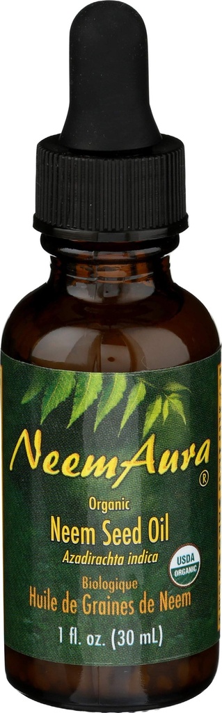 Neem Aura, Oil Neem Seed Organic, 1 Fl Oz