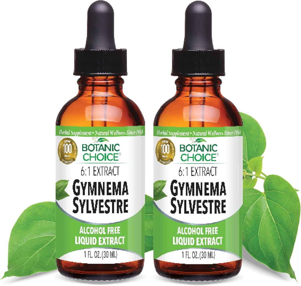 Βοτανική Επιλογή: Gymnema Sylvestre Liquid Extract - Αλκοόλ & Γλουτένη Χωρίς, Μη ΓΤΟ, 1 ουγγιά 2 Συσκευασία
