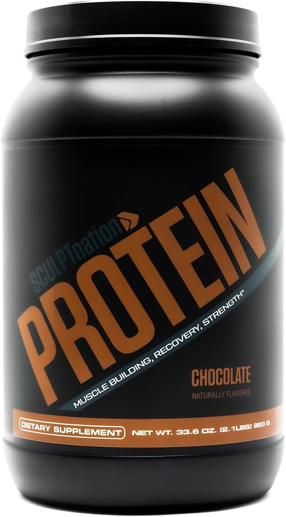Sculpt Nation by V Shred Protein Powder (Chocolate) - Premium Whey Protein Powder Σοκολάτα και BCAAs για την υποστήριξη της οικοδόμησης και αποκατάστασης μυών - 30 εξυπηρετήσεις