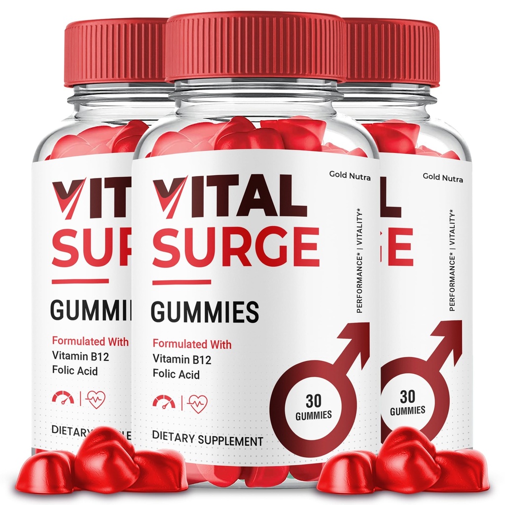 Vital Surge Gummies for Men, Vital Surge Male Gummies Maximum Strength (3 Pack)