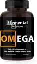 Ωμέγα-3 από ιχθυέλαια – 60 Softgels Αξία Φιάλη Eicosapentaenoic (EPA) & Docohexaenoic Acid (DHA) σε ένα μαύρο δοχείο Grip
