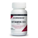 Kirkman - Βιταμίνη D3 1000 IU - 120 κάψουλες - Υποστηρίζει την Ανοσοποιητική Υγεία - Βοηθά στην οικοδόμηση ισχυρών οστών - Hypoallergenic