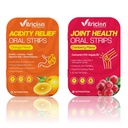 Acidity Relief + Joint Support Oral Strips Bundle (30 Each) | Fast Dissolving Strips for Acid Reflux, Bloating & Gas + Joint Health, Mobility & Flexibility Support | Vegan, Non-GMO | Orange