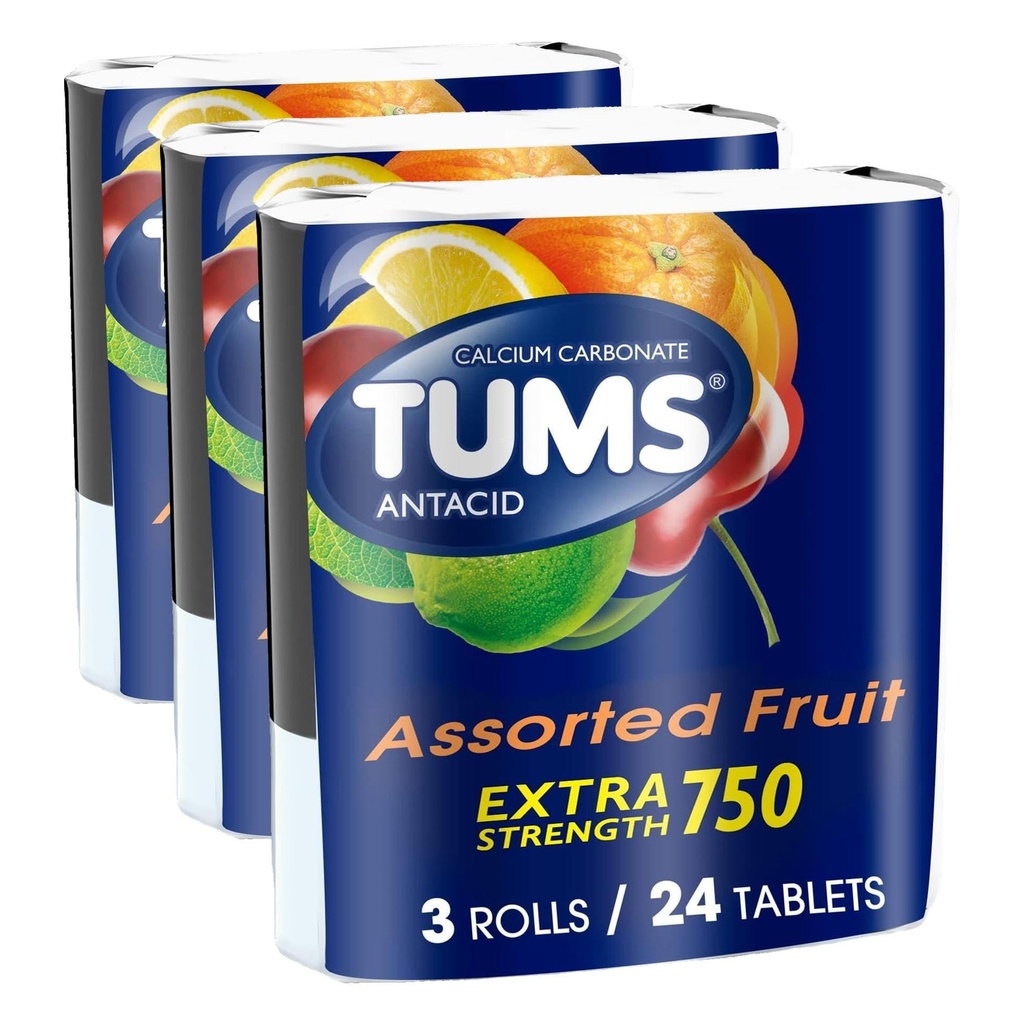 TUMS Tablets, 8 Count (Pack of 9)