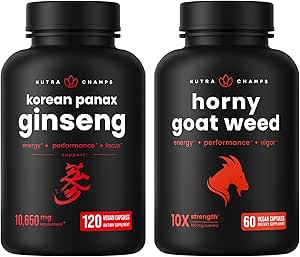 NutraChamps Κορεάτικο Ginseng και Horny Goat Weed Bundle