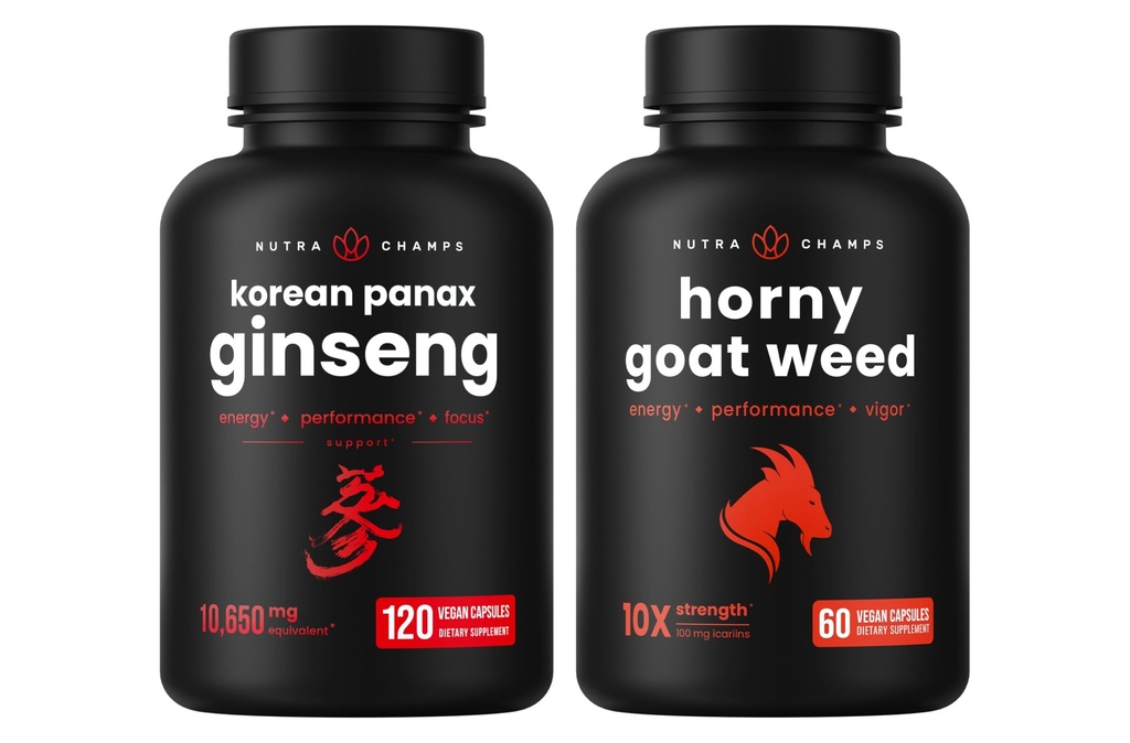NutraChamps Korean Ginseng and Horny Goat Weed Bundle