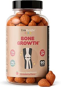 TruHeight Kids Growth Gummys (Βατόμουρο, Ηλικίες 2+) All Natural Kids & Toddler Vitamins - Βιταμίνη D, Ασβέστιο, K2, Μαγνήσιο πολυβιταμίνη - Φυσική ανάπτυξη & ανάπτυξη, Χτίζει ισχυρά οστά, Vegan