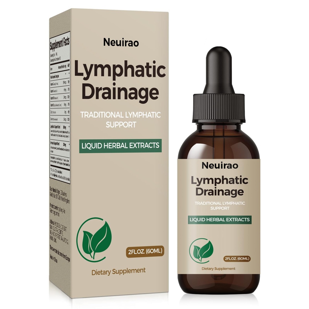 Lymphatic Drainage Drops, 20-in-1 Liposomal Lymphatic Support Drops for Immune & Circulation, Daily Wellness Formula with Dandelion, Echinacea, Cleavers, Burdock Root & Prickly Ash Bark, 2 FL OZ
