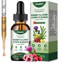 Kidney & Liver Cleanse Detox & Repair Drops, Liposomal Kidney & Liver Support with Glutathione, NAC, Cranberry, Milk Thistle & Chanca Piedra, Lymphatic Drainage, Urinary Tract Support, Strawberry 60ML