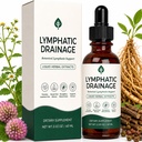 Lymphatic Drainage Drops, 4-in-1 Organic Lymphatic Support Drops with Cleavers, Red Clover, Stillingia Root, Prickly Ash Bark, Supports Lymphatic Health & Immunity, Natural Cleanse & Detox, 2Fl.OZ