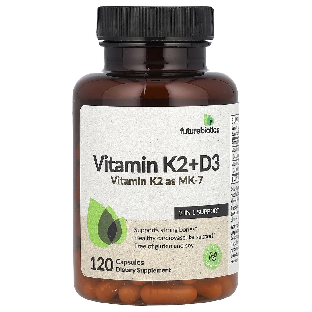 Futurebiotics Vitamin K2 + D3, 120 Capsules