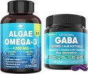 GABA Supplement +Vegan Omega-3 Algae Oil