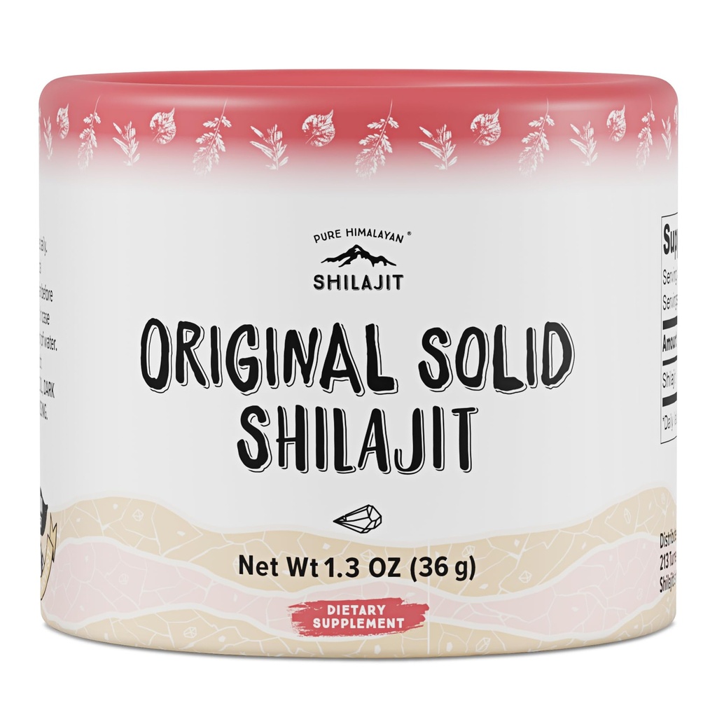 Pure Himalayan Shilajit | 100% Pure Natural Shilajit Grade A Max Potency 85+ Trace Minerals & Fulvic Acid | 3rd Party US Lab Tested | Original Solid | 36g