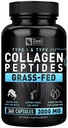 Zeal Naturals Collagen Peptides Collagen Pills (360 κάψουλες) Grass Fed Collagen Pepetide Pepetide Powder - Hydrolyzed Collagen Powder for JointTendon SupplementHair Skin and Nails -