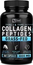 Zeal Naturals Collagen Peptides Collagen Pills (360 Capsules) Grass Fed Collagen Pepetide Powder - Hydrolyzed Collagen Powder for JointTendon SupplementHair Skin and Nails -