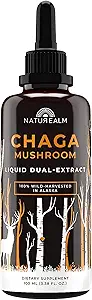 Naturealm Chaga Mushroom Υγρή Βάμμα – Ανοσολογική Υποστήριξη, Αντιοξειδωτική Ενίσχυση & Μαλλιά, Δέρμα, Υγεία των νυχιών, Vegan, Μη-GMO – Άγρια Καρπωτικά Σώματα, 1 μήνας προσφοράς