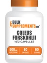BulkSupplements.com Coleus Forskohlii Extract Capsules - Forskolin Supplement, Forskolin Capsules - Herbal Supplement, Gluten Free, 1 Capsule per Serving, 60 Capsules (Pack of 1)