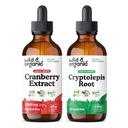 Wild & Organic Cranberry Extract Tincture 4 fl oz & Cryptolepis Root Tincture 4 fl oz