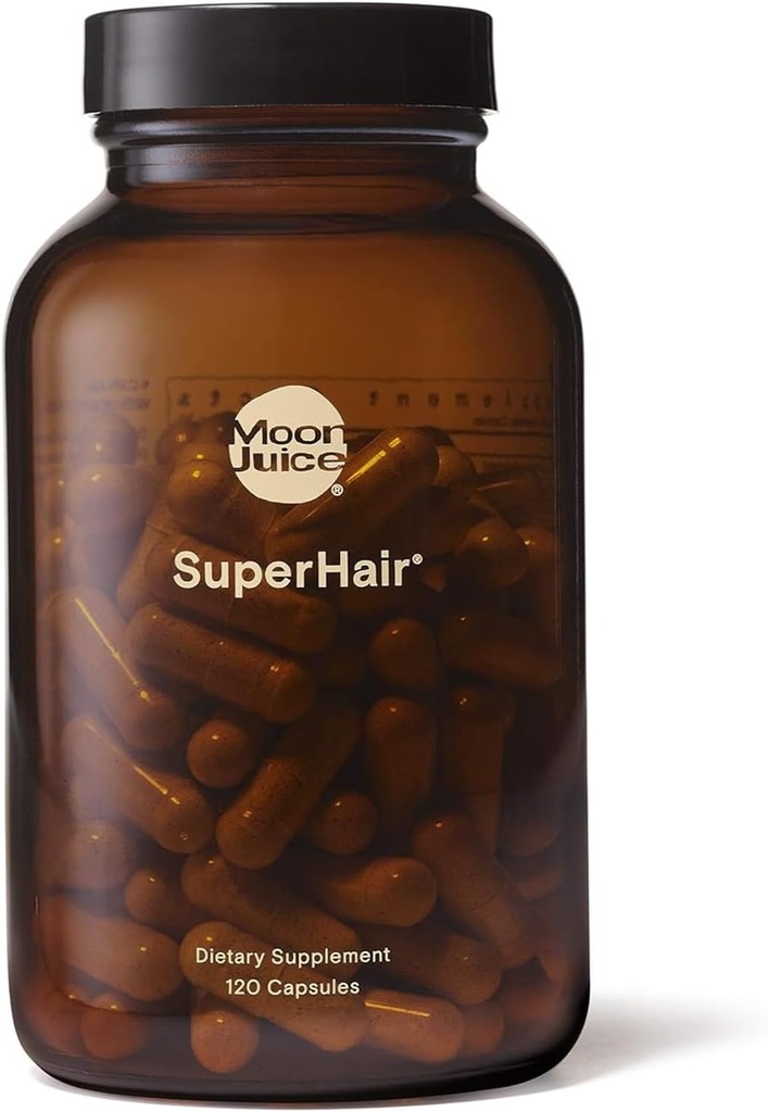 Χυμός Σελήνης SuperHair Βιταμίνες για την ανάπτυξη μαλλιών για γυναίκες & άνδρες με Biotin & Saw Palmetto - Κλινική δύναμη Multivitamin συμπλήρωμα μαλλιών για την υγεία, ισχυρότερη, Thicker μαλλιά, 120 κάψουλες - 30 Σερβιέτες