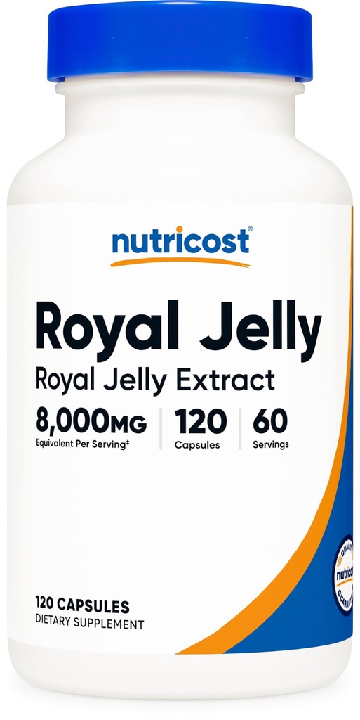 Nutricost Royal Jelly 120 Capsules for 60 Servings - Royal Jelly Extract, GMO-Free, Gluten-Free